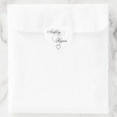 Sticker Cœur Mariage de joint d'enveloppe blanche (Sac)