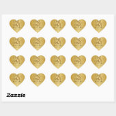 Sticker Cœur Mariage de M. & Mme. | Personnaliser (Feuille)