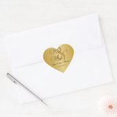 Sticker Cœur Mariage de M. & Mme. | Personnaliser (Enveloppe)