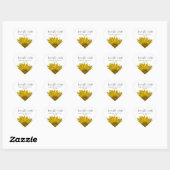 Sticker Cœur Mariage de tournesol jaune Enregistrer la date (Feuille)