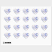 Sticker Cœur Mariage de verre doré Lavender (Feuille)