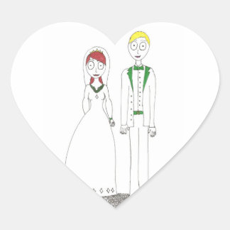 Sticker Cœur Mariage déplaisant irlandais