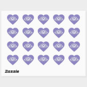 Sticker Coeur Mariage élégant (Feuille)