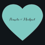 Sticker Cœur Mariage Élégant minimaliste classique bleu<br><div class="desc">Ce modèle peut être customisé pour répondre à tous les métiers professionnels.</div>