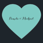 Sticker Cœur Mariage Élégant minimaliste classique bleu<br><div class="desc">Ce modèle peut être customisé pour répondre à tous les métiers professionnels.</div>