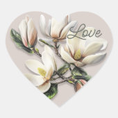 Sticker Cœur Mariage Enveloppe d'amour Sceau Magnolia Sud (Devant)