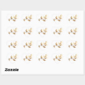 Sticker Cœur Mariage Feuille Chic Gold (Feuille)