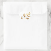 Sticker Cœur Mariage Feuille Chic Gold (Sac)