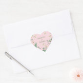 Sticker Cœur Mariage floral délicieux (Enveloppe)