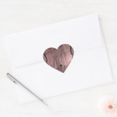 Sticker Cœur Mariage floral Dusty Rose Rose Or Élégant Glam (Enveloppe)