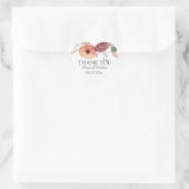 Sticker Cœur Mariage floral rouille (Sac)