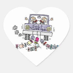 Sticker Cœur Mariage Gay La Chambre Juste Mariée