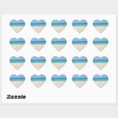 Sticker Cœur Mariage Hearts Beach Wedding Sandy Shore Ocean (Feuille)