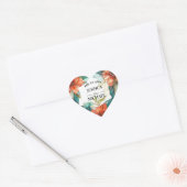 Sticker Cœur 💗 Mariage Hibiscus Serenade Paradise (Enveloppe)