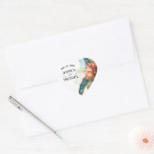 Sticker Cœur 💓 ❤️ Mariage Hibiscus Serenade Paradise (Enveloppe)