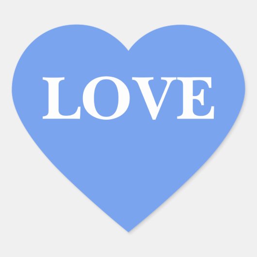 Sticker Cœur Mariage Inviter Cornflower Blue (Devant)