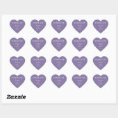 Sticker Cœur Mariage Lavender classique (Feuille)