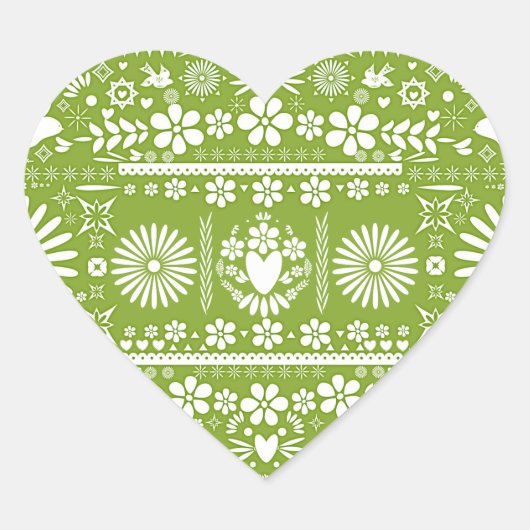 Sticker Cœur Mariage Mariage vert Picado Lime Avocado (Devant)