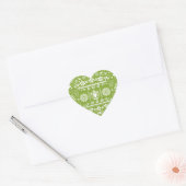 Sticker Cœur Mariage Mariage vert Picado Lime Avocado (Enveloppe)