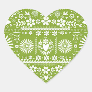 Sticker Cœur Mariage Mariage vert Picado Lime Avocado