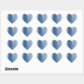 Sticker Cœur Mariage Métallisé Bleu Bébé Shower Anniversaire Cœ (Feuille)