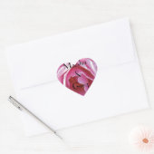 Sticker Cœur Mariage personnel rose parfait (Enveloppe)