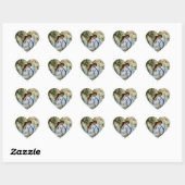 Sticker Coeur Mariage Photo Personnalisé (Feuille)