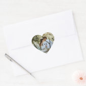Sticker Coeur Mariage Photo Personnalisé (Enveloppe)