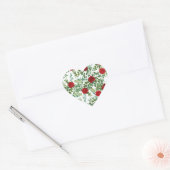 Sticker Cœur Mariage Red Rose (Enveloppe)