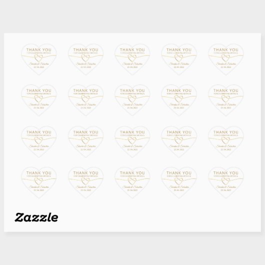 Sticker Cœur Mariage romantique Favoriser (Feuille)