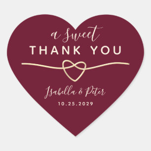 Sticker Cœur Mariage Romantique Un Doux Merci