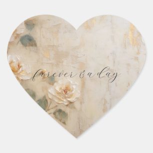 Sticker Cœur Mariage Rose Cream Peach