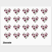Sticker Cœur Mariage Rose Marron (Feuille)