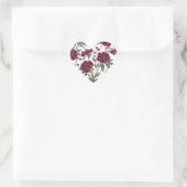 Sticker Cœur Mariage Rose Marron (Sac)