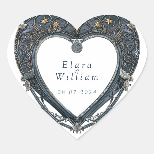 Sticker Cœur Mariage royal de la Numérique (Devant)