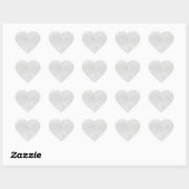 Sticker Cœur Mariage satin blanc (Feuille)