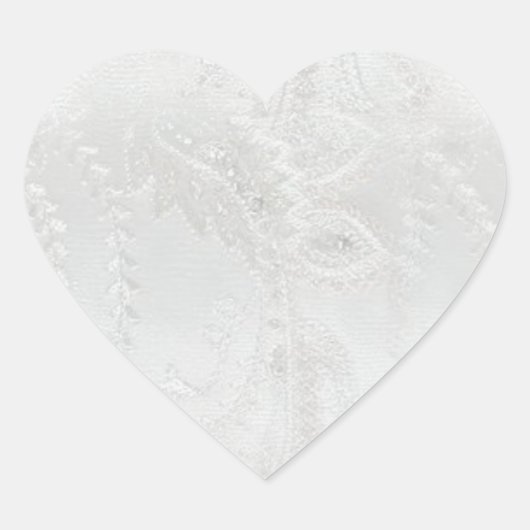 Sticker Cœur Mariage satin blanc (Devant)
