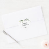 Sticker Cœur Mariage verdoyant (Enveloppe)