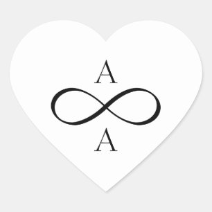 Sticker Cœur Mariée et Mari pour l'Infini