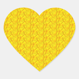 Sticker Cœur Marigold jaune Floral Motif sans joint