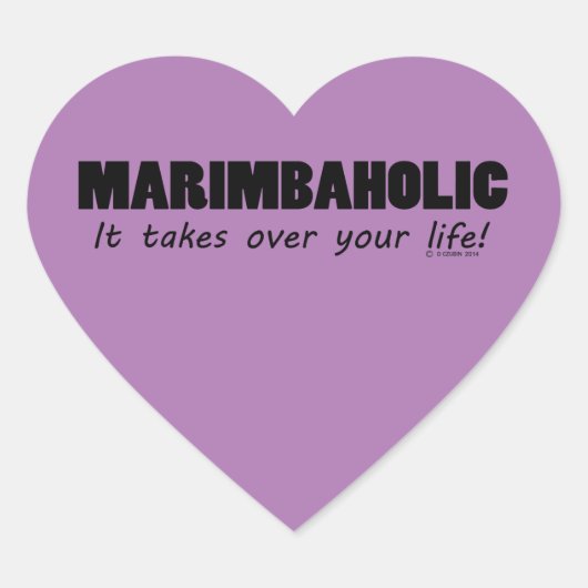 Sticker Coeur Marimbaholic (Devant)