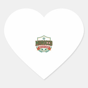 Sticker Cœur Maroc Football 2026 Football Gras Pays Typographie