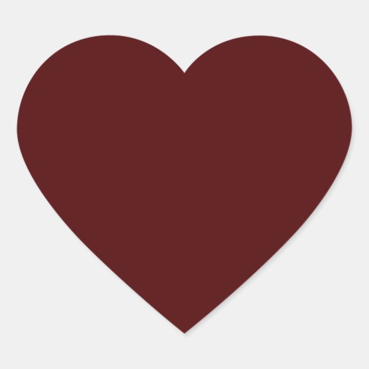 Sticker Cœur Maroon brûlé (couleur solide) (Devant)