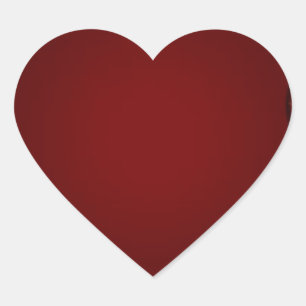STICKER CŒUR MAROON CLASSIQUE ET DESIGN OR