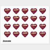 Sticker Cœur Marquee Lights Love is Sweet - marsala (Feuille)