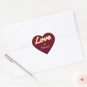 Sticker Cœur Marquee Lights Love is Sweet - marsala (Enveloppe)