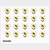Sticker Cœur Marques de test d'écrasement (Feuille)