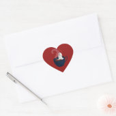Sticker Cœur Marshmallow Snowman En Coco Chaud (Enveloppe)