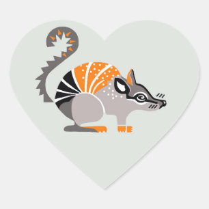 Sticker Cœur Marsupial - I love NUMBATS - Faune