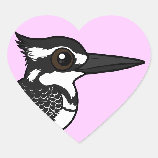 Sticker Cœur Martin-pêcheur à cordes (Devant)